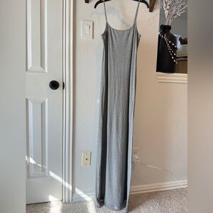NWT Skims Heather Gray Soft Lounge Long Slip Dress, Size XL